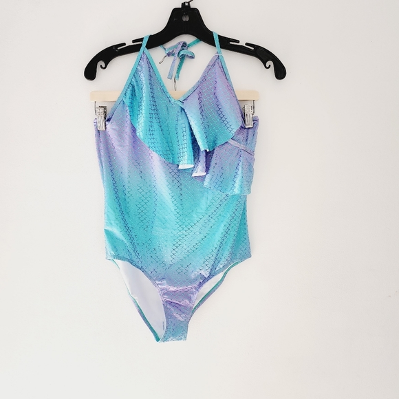 NWT AS ROSE RICH girls one piece ruffle bathing suit - Picture 3 of 6